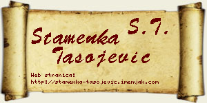Stamenka Tasojević vizit kartica